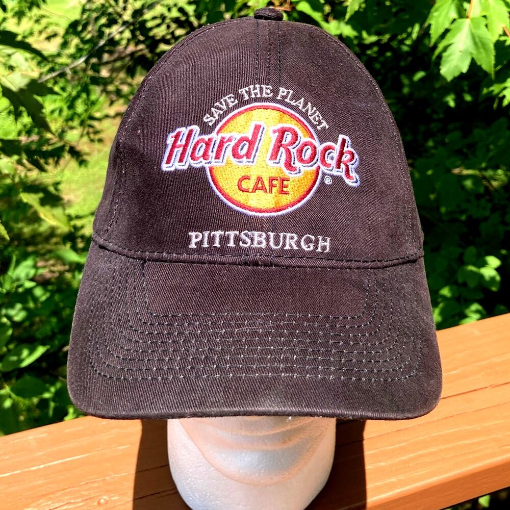 Hard Rock Cafe Hat Cap Pittsburgh Black Logo Save the Planet